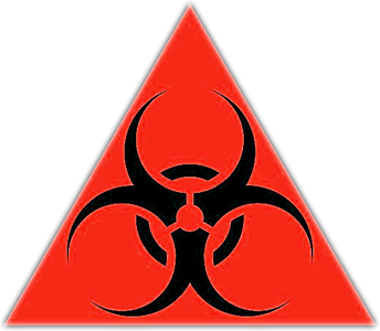 Use caution in areas that display the biohazard symbol. Bloodborne Pathogens may be present