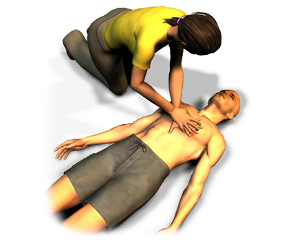 If the victim is not breathing and has no pulse, begin CPR. After 5 cycles of 30 compressions and 2 breaths, reassess the victim.