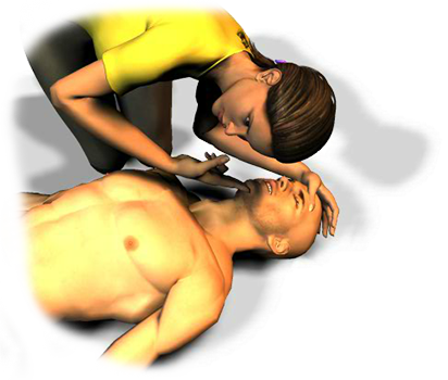 Assess your victim - Look, listen and feel for signs of breathing and circulation